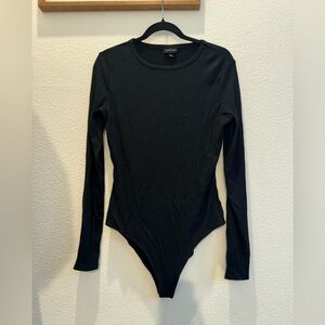 Who What Wear ribbed black bodysuit